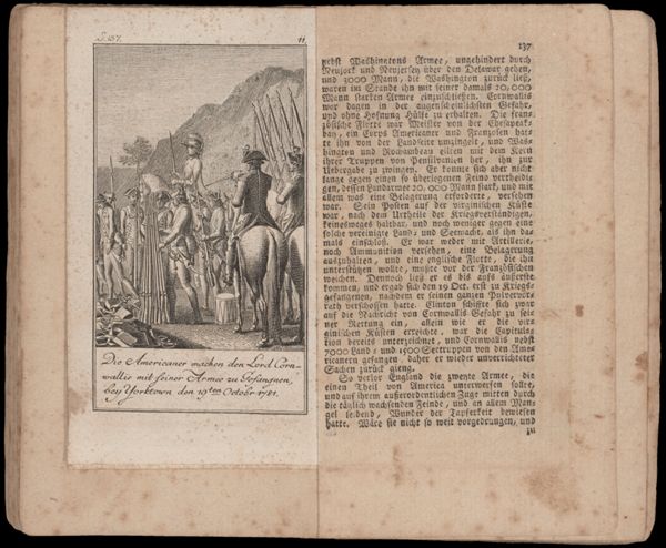 Die Americaner machen den Lord Cornwallis mit seiner Armee zu Gefangnen, bey Yorktown den 19ten Octobr 1781.