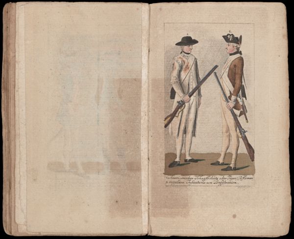 1. Americanischer Scharffschutz oder Fager, (Rifleman) 2. regulaire Infanterie von Pensylvanien.