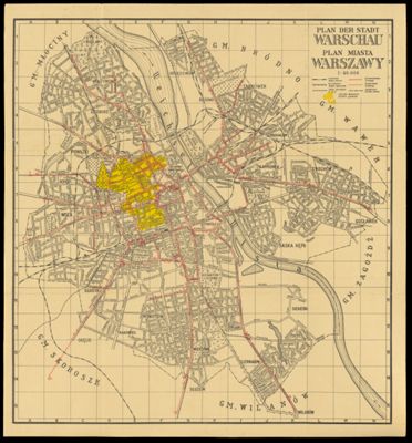 Paln der stadt Warschau - Plan miasta Warszawy