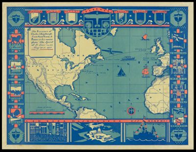 The flight of Charles A. Lindbergh from New York to Paris in his monoplane 