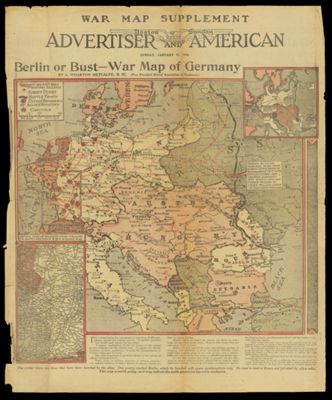 Berlin or bust: War map of Germany by A. Wharton Metcalfe