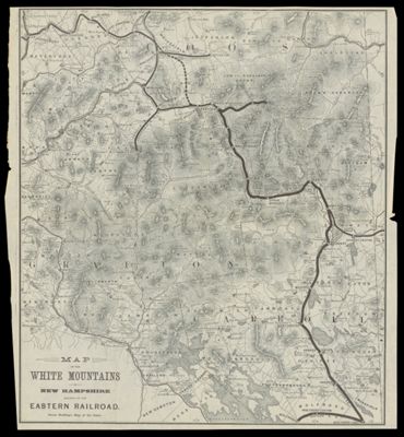 Map of the White Mountains of New Hampshire reached by the Eastern Railroad.