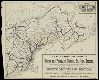 Map of the Eastern Railroad principal connections.