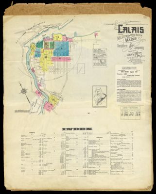 Calais including Milltown and Red Beach, Washington Co., Maine. - Key - Index - New Report, August, 1941 - Correction record