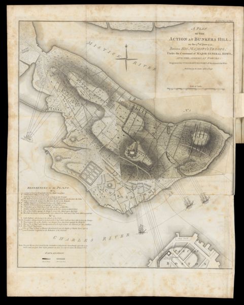 A Plan of the Action at Bunkers Hill, on the 17th of June 1775. Between His Majesty's Troops, Under the Command of Major General Howe, And the American Forces [Style I]