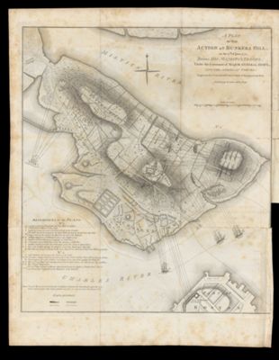 A Plan of the Action at Bunkers Hill, on the 17th of June 1775. Between His Majesty's Troops, Under the Command of Major General Howe, And the American Forces [Style II]