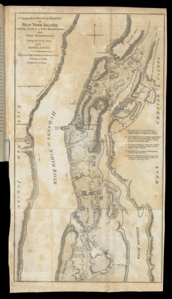 A Topographical Map of the Northn. Part of New York Island , Exhibiting the Plan of Fort Washington, now Fort Knyphausen, shewing the several Attacks of the Royal Army.