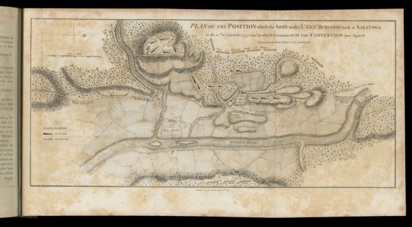 Plan of the Position which the Army under Lt. Genl. Burgoine took at Saratoga on the 10th. of September 1777, and in which it remined till the Covention was signed