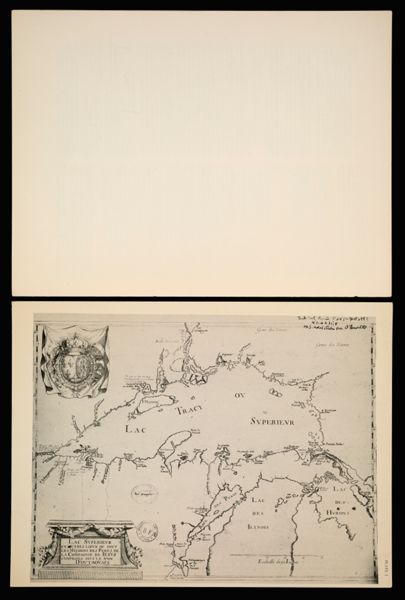 [Plate I] Lac Superieur et autres lieux ou sont les Missions des Peres de la Compagnie de Jesus comprises sous le nom D'outaouacs [1942 copy of 1671 original]