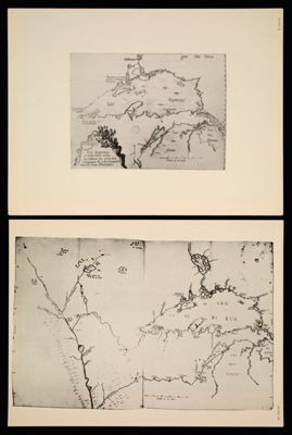 [Plate II] Lac Superieur et autres lieux ou sont les missions des peres de la Compagnie de Jesus comprises sous le nom D'outaouacs [1942 copy of 1671 original]