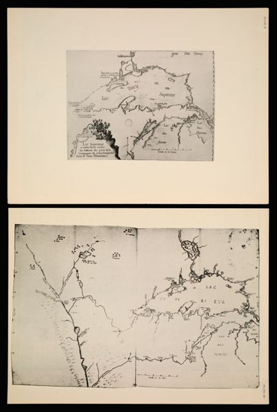 [Plate II] Lac Superieur et autres lieux ou sont les missions des peres de la Compagnie de Jesus comprises sous le nom D'outaouacs [1942 copy of 1671 original]