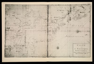 [Plate VI] Carte de l'Amerique septentrionale depuis l'embouchure de la Riviere St. Laurens jusques au Sein Mexique [1942 copy of 1674-1681 original]