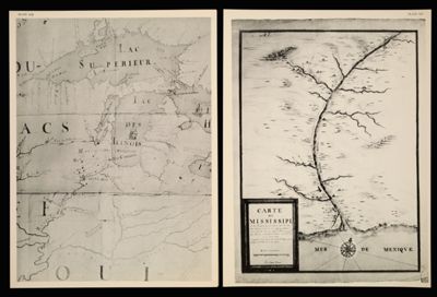 [Plate XIB] Carte de l'Amerique septentrionale depuis le 25: jusqu'au 65 deg. de latt. & environ 140: & 235. deg. de longitude... [1942 copy of 1688 original] Franquelin, Jean Baptiste Louis