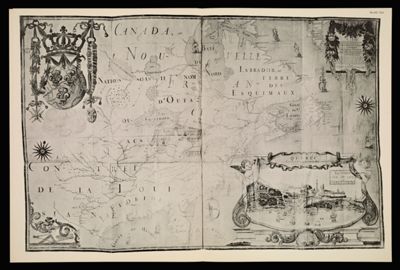 [Plate XIA] Carte de l'Amerique Septentrionale depuis le 25: jusqu'au 65 deg. de latt. & environ 140: & 235. deg. de longitude Contenant Les Pays de Canada ou Nouvelle France, la Louisiane, la Florida, Virginie, Nlle. Suede, Nle, Yorc, Nlle Angleterre, Aca- die, Isle de Terre-Neuve &c: ...En l'Annee 1688: Par Iean Baptiste Louis Franquelin Hydrographe du Roy A Quebec en Canada [1942 copy of 1688 original]