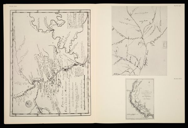 [Plate XXIV] Partie du Cours du Fleuve St. Louis ou Mississippi. Depuis La Riviere d'Ohio jusqu'a Celle des Illinois avec Les habitations Francoises. Pour Joindre au Memoire de Mr. Neyon de Villiere Capne. d'une Compe. des troupes detaches de la marine a La Louisian[1942 copy of 1755 original]
