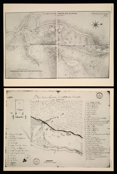 [Plate XXII] Carte d'une partie des Illinois. pour jdee seullement. A La Nouvelle orleans premier aoust 1734 Broutin[1942 copy of 1734 original]