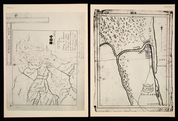 [Plate XLI] A Map Exhibiting the Territorial limits of several Nations & Tribes of Indians agreeably to the notes of A. Chouteau. reduced & laid down on a scale of 80 miles to the inch, by R. Paul February 1816 [1942 copy of 1816 original]