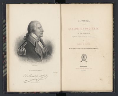 A Journal of the Expedition to Quebec in the year 1775 [Title page]