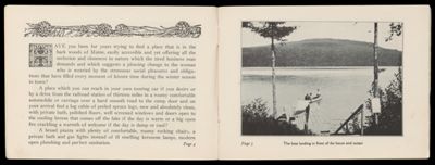 Page 2; The boat landing in front of the house and camps