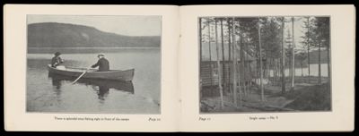 There is splendid trout fishing right in front of the camps; Single camp—No. 5