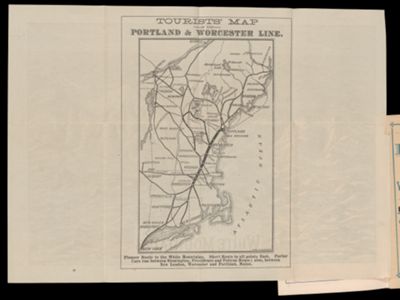 Tourisrs' Map of the Portland & Worcester Line.