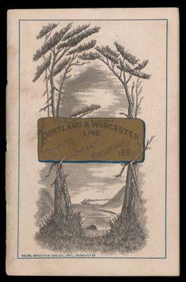 Portland & Worcester Line Portfolio of Summer Excursions 1881. [Front Cover]