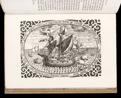 [untitled image of a boat with an angel over the bow]