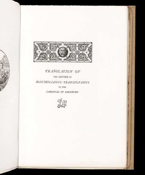 Translation of the letter of Maximilianus Transylvanus to the Cardinal of Salzburg