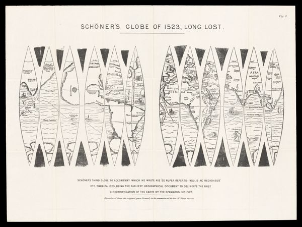 Schöner's Globe of 1523, Long Lost.