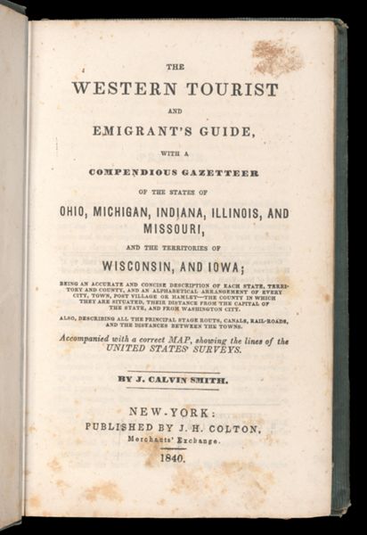 The Western Tourist and Emigrant's Guide [Title page]