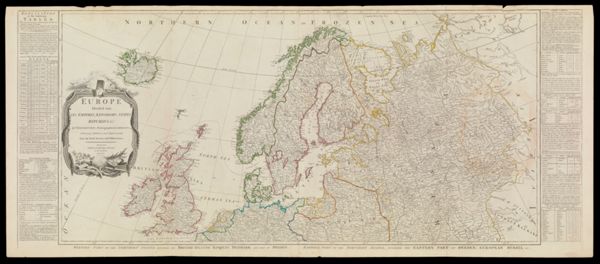 Europe Divided into its Empires, Kingdoms, States, Republics, & ca. by Thos. Kitchin, Hydrographer To the King with many Additions and Improvements from the latest Surveys and Observations.
