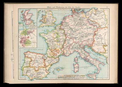 Mittel- und Westeuropa zur Zeit der Staufer.