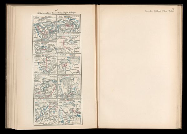 24b Schlachtenpläne des Siebenjährigen Krieges.