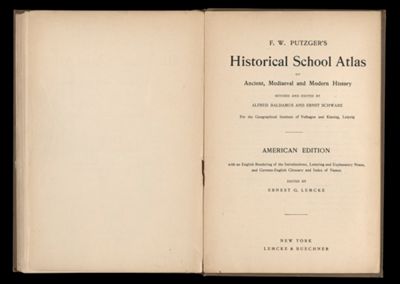 F. W. Putzger's Historical School Atlas of Ancient, Mediaeval and Modern History revised and edited by Alfred Baldamus and Ernst Schwabe for the Geographical Institute of Velhagen and Klasing, Leipzig