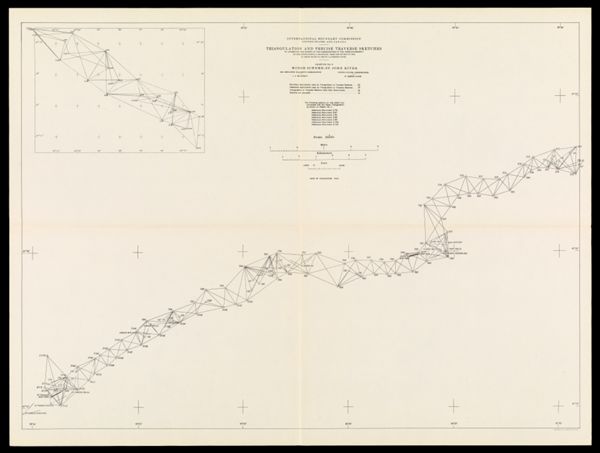 International Boundary Commission United States and Canada Triangulation and precise traverse sketches to accompany the report of the commissioners on the reestablishment of the international boundary from the source of the St. Croix River to the St. Lawrence River Sketch No. 6 Minor Scheme - St. John River