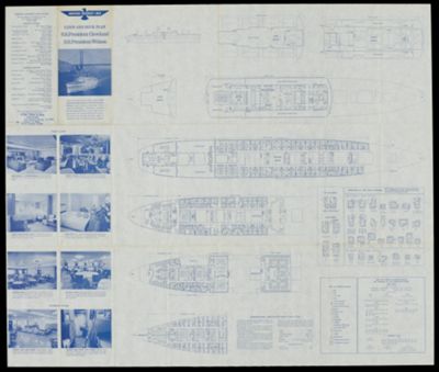 Cabin and Deck Plan S.S. President Cleveland, S.S. President Wilson