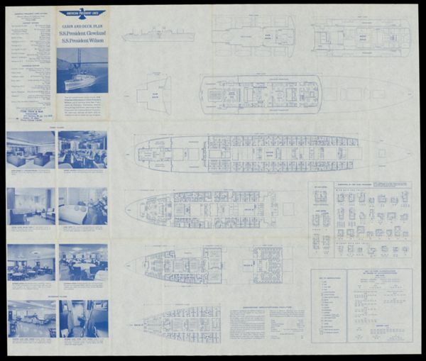 Cabin and Deck Plan S.S. President Cleveland, S.S. President Wilson