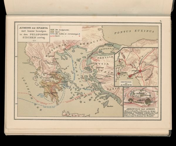 Athene en Sparta met hunne bondgen. in den Peloponnesischen oorlog. Vc.
