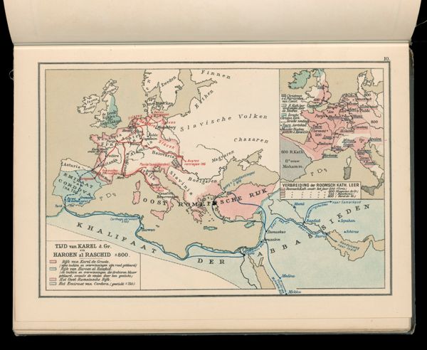 Tijd van Karel d. Gr. en Haroen al Raschid 800