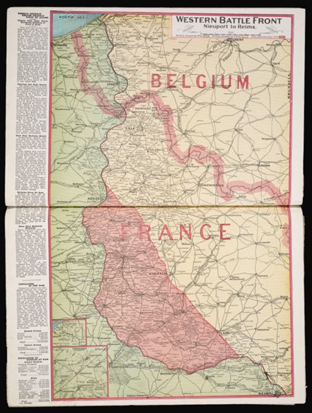 Western Battle Front Nieuport to Reims.