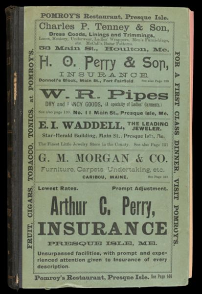 The Houlton directory, 1900 : a complete index to the residents, business, streets, etc. of the town of Houlton, Aroostook County, Maine with other useful information [Front cover]