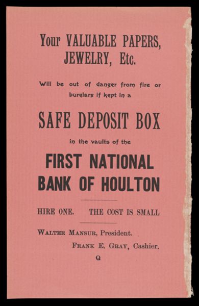 The Houlton Directory. Text (advertisement) page 4