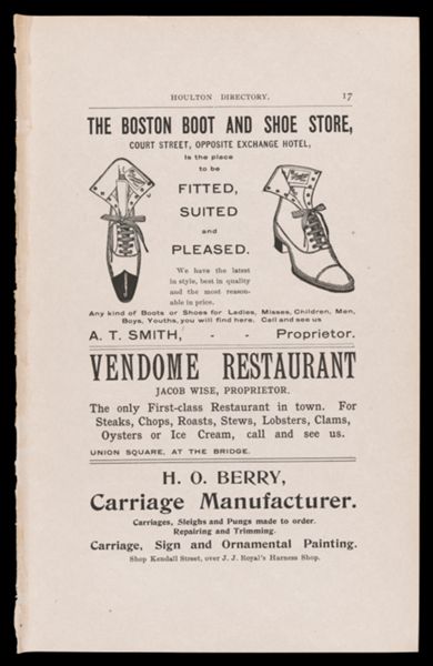 The Houlton Directory. Text (advertisement) page 12