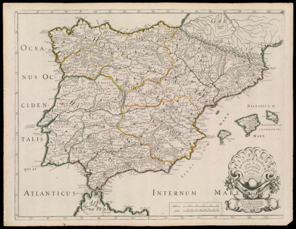 Hispaniae Antiquae Tabulae Authore N. Sanson Christianiss. Gall. Regis Geographo Ao. 1641