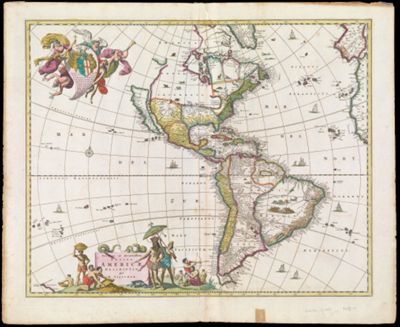 Novissima et Accuratissima Totius Americae Descriptio. per N. Visscher. Copy 1