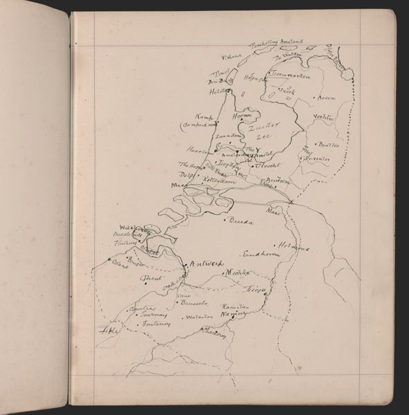 [Untitled map of Belgium and Netherlands.]