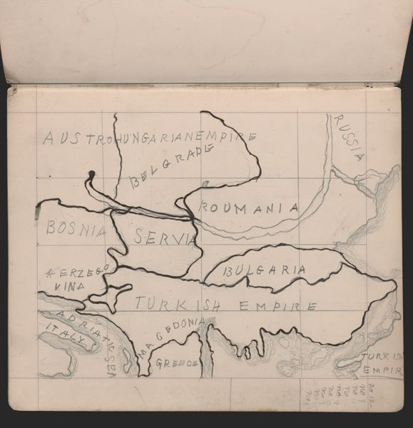 [Untitled map of Balkan peninsula.]
