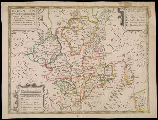 Vigorniensis Vulgo Worcestershire comitatus descriptio, continens in se (praeter civitatem Vigorniae) Oppida Mercatoria Novem Ecclesiasq. Parochiales CLII.