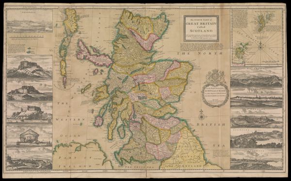 The north part of Great Britain called Scotland. With Considerable Improvement and many Remarks not Extant on any Map. According to the Newest and Exact Observations. By Herman Moll Geographer