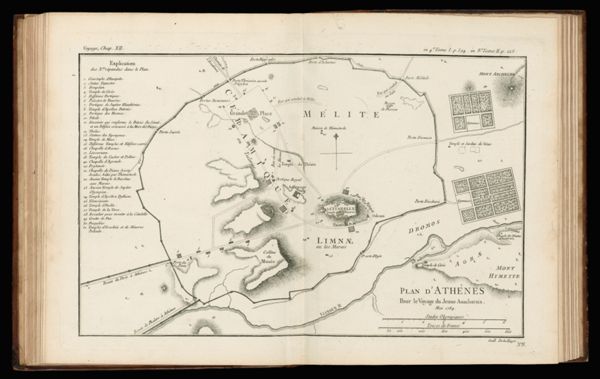Plan D'Athnès por le voyage du Jeune Anacharsis.